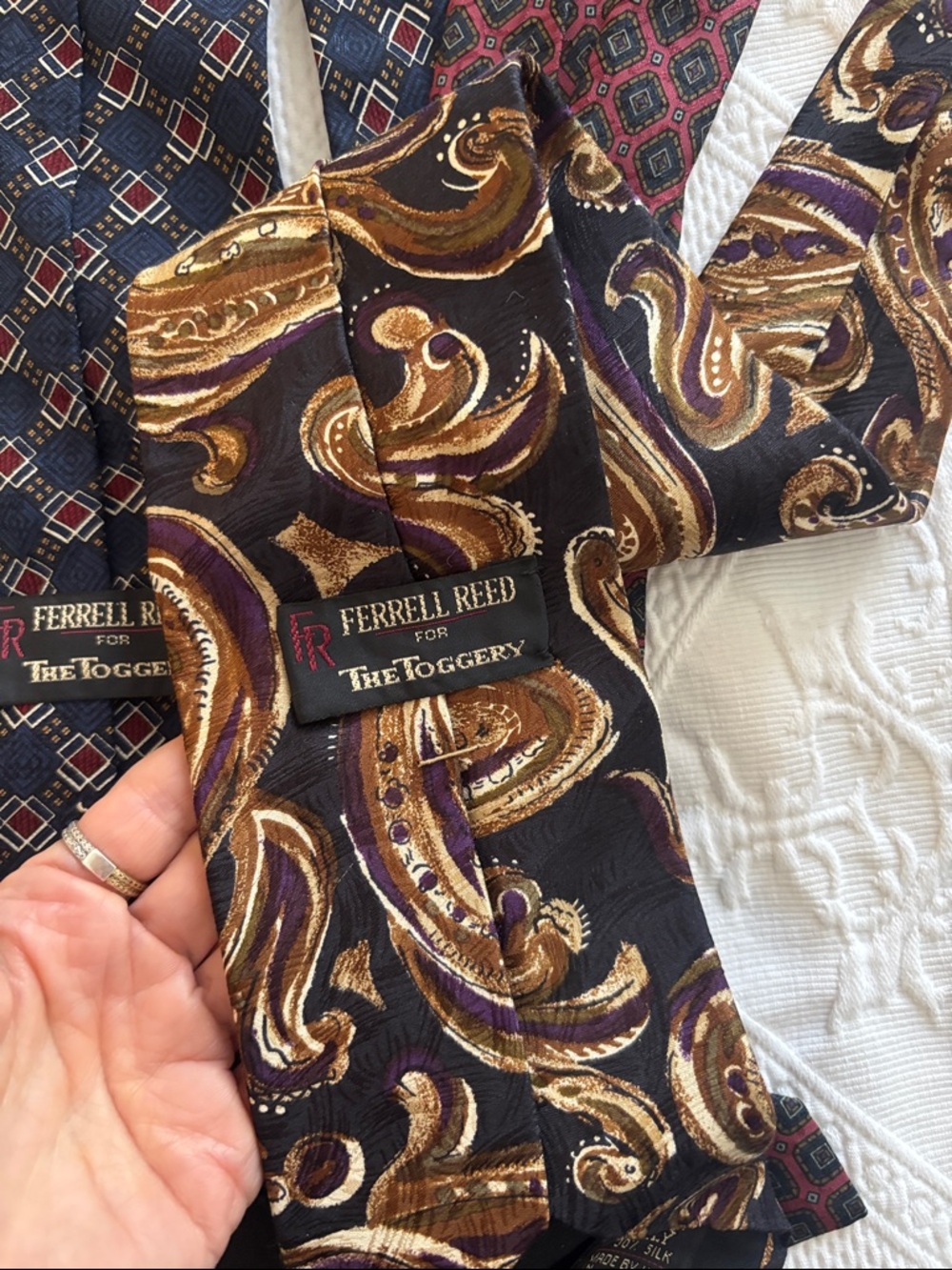 Ferrell Reed LOT Men's Classic Patterned Necktie - Multi Color - Picture 5 of 7